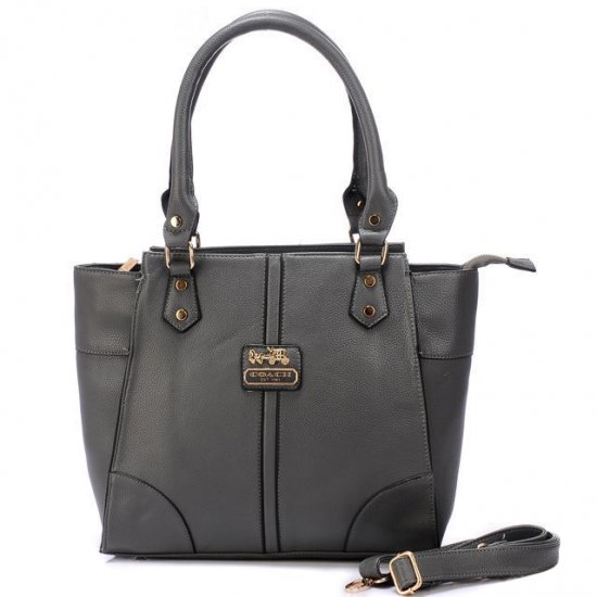 Coach Logo Medium Grey Satchels BJH | Women